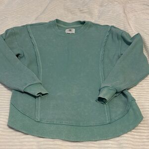 Teal Green Long Sleeve Thermal/ Lightweight Sweater